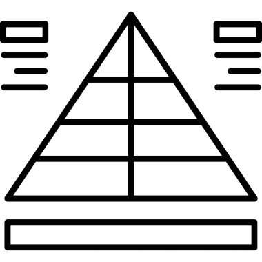 Piramit simgesi, vektör illüstrasyonu
