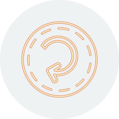 Bir çember simgesinin vektör illüstrasyonu