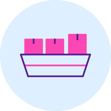 Sepet dükkanı simgesi düz stil