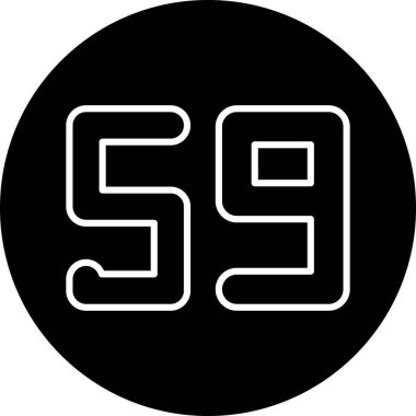 Siyah çemberdeki 6 numaralı simge beyaz arkaplanda izole edildi. sayı sembolü