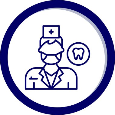 Bir doktor simgesinin vektör çizimi