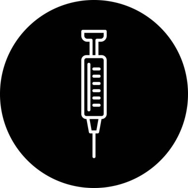 Şırınga simgesinin vektör illüstrasyonu