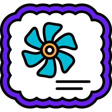 fan simgesi, vektör illüstrasyonu