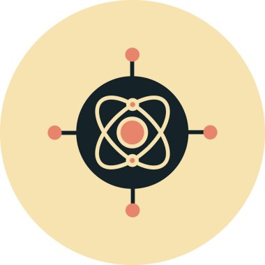 Atom simgesi. vektör illüstrasyonu