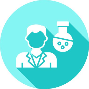 Diş Laboratuvarı Teknisyeni Web simgesi, vektör illüstrasyonu