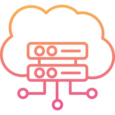 Bulut teknolojisi. Web simgesi basit illüstrasyon