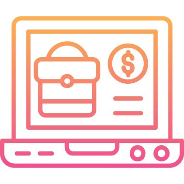 Para için. Web simgesi basit illüstrasyon