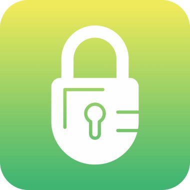 Asma kilit web simgesi basit vektör illüstrasyonu