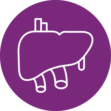 Karaciğer. Web simgesi basit illüstrasyon