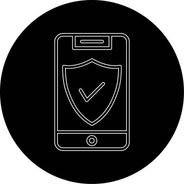 Güvenlik simgesinin vektör illüstrasyonu