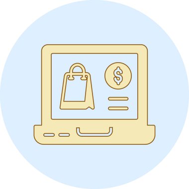 Alışveriş poşeti ikon vektör illüstrasyonu