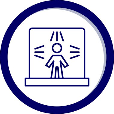 Dizüstü bilgisayarı olan birinin vektör çizimi