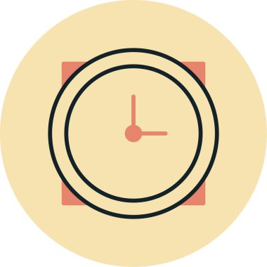 Modern saat simgesinin vektör illüstrasyonu