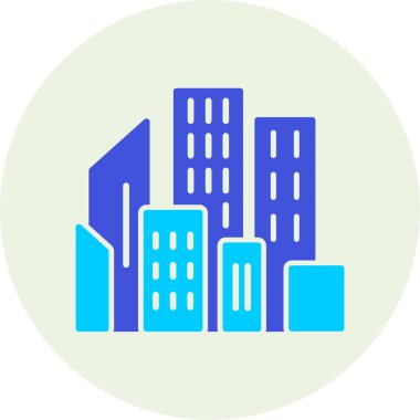 Bina. Web simgesi basit illüstrasyon