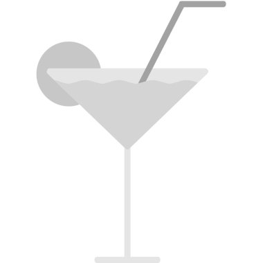 Kokteyl web simgesi, vektör çizim
