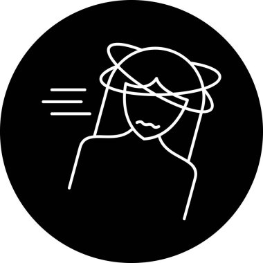 Yüzü olan bir kadının vektör çizimi