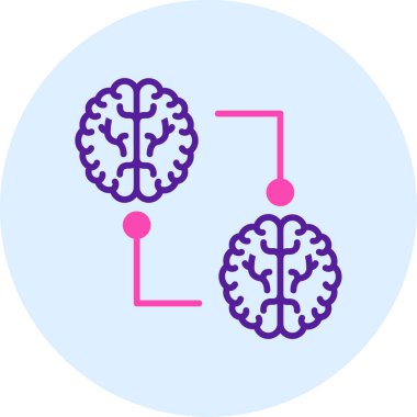 Beyin. Web simgesi basit illüstrasyon