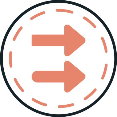 Yol işaretinin vektör illüstrasyonu