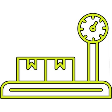 Saat simgesi vektör illüstrasyonu