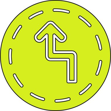 Yeşil ve siyah simgenin vektör illüstrasyonu