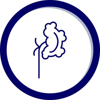 Bir ağaç simgesinin vektör illüstrasyonu