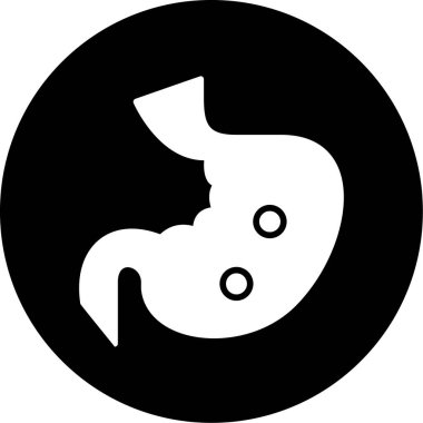 Mide ağ simgesi, vektör illüstrasyonu