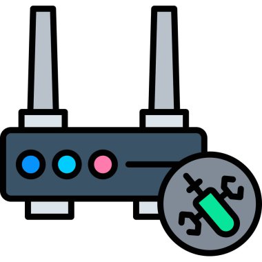 uydu yönlendirici vektör çizimi