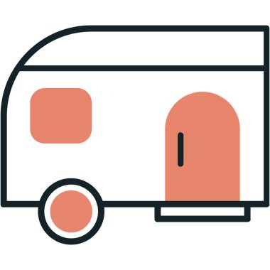 Otobüs. Web simgesi basit illüstrasyon