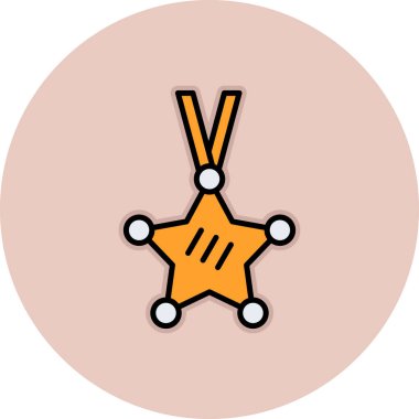 Madalya. Web simgesi basit illüstrasyon