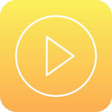 çalma düğmesi vektör gradyan tasarım simgesi tasarımı