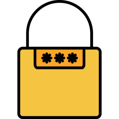 kilit simgesi, vektör illüstrasyonu