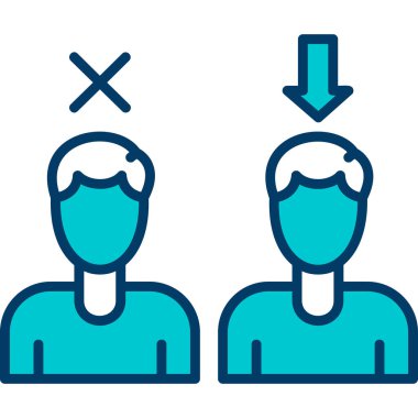 Koronavirüs, covid - 19, sosyal uzaklık, sosyal uzaklık vektör çizimi