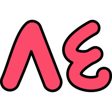 çizgi film doodle harf e