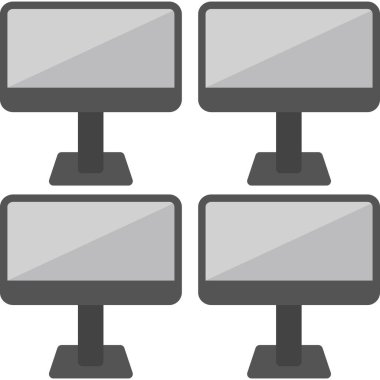 bilgisayar ekranı simgesi, düz biçim