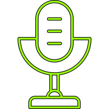 mikrofon simgesi vektör illüstrasyonu