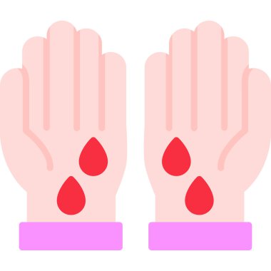 Kanlı bir el. Kan örneği..