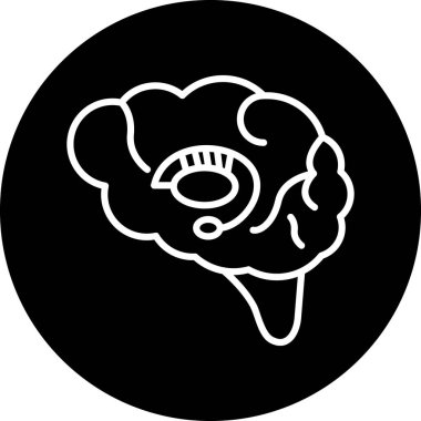 beyin ikonu vektör illüstrasyonu