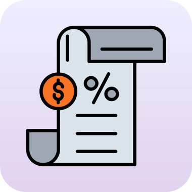 İndirim fiyatı simgesi. özet indirimli fiyat vektör rengi düz izole