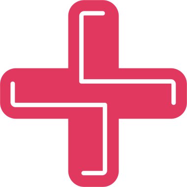 Hastane çapraz ikon vektör illüstrasyonu