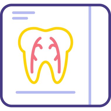 Diş sağlığı modern simgesi, vektör illüstrasyonu