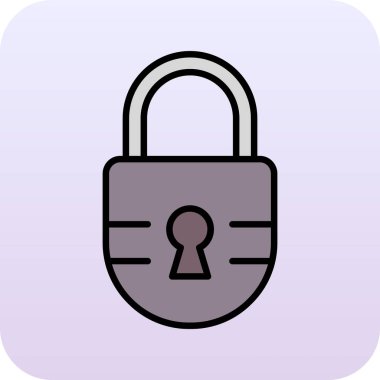 Soyut arkaplanda kilit simgesi izole edildi