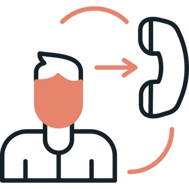 Çağrı merkezi ikon vektör illüstrasyonu