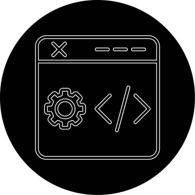 tarayıcı simgesi vektör illüstrasyonu