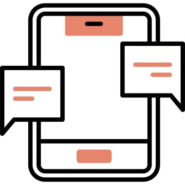 mobil sohbet simgesi, vektör illüstrasyon tasarımı