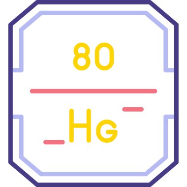 Kimyasal simge vektör çizimi