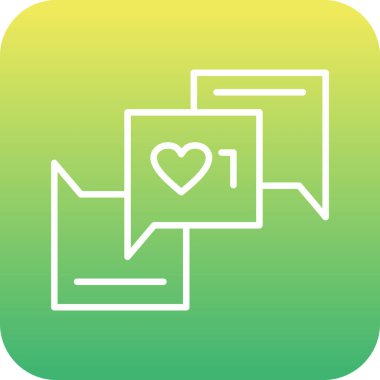 Benzersiz aşk vektör çizgisi simgesi