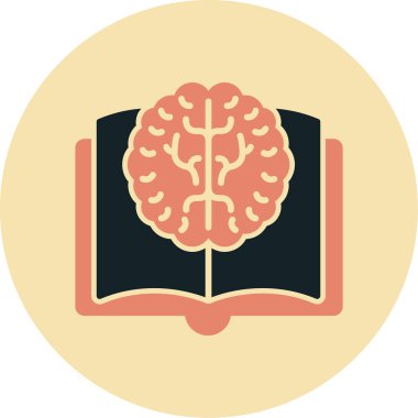 Beyin bilgi simgesi rozet biçiminde