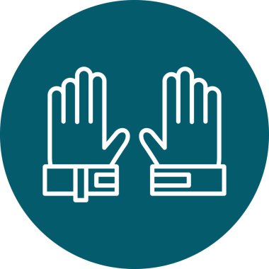 Mavi eldivenli ellerin vektör simgesi