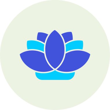 lotus. Web simgesi basit illüstrasyon
