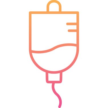 Kan Torbası modern simgesi, vektör illüstrasyonu